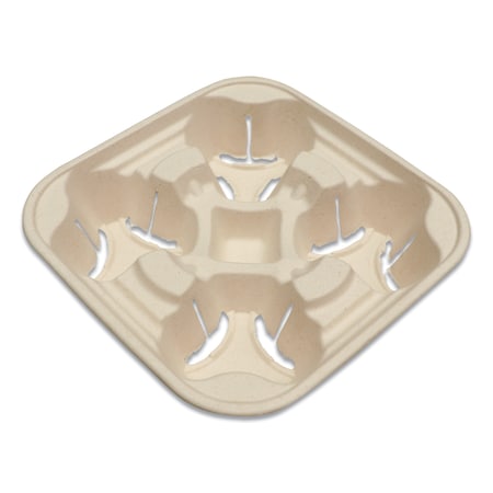 World Centric Fiber Cup Carriers, 8-22 oz Cups, Four Cups, PK600 CCFB4LF